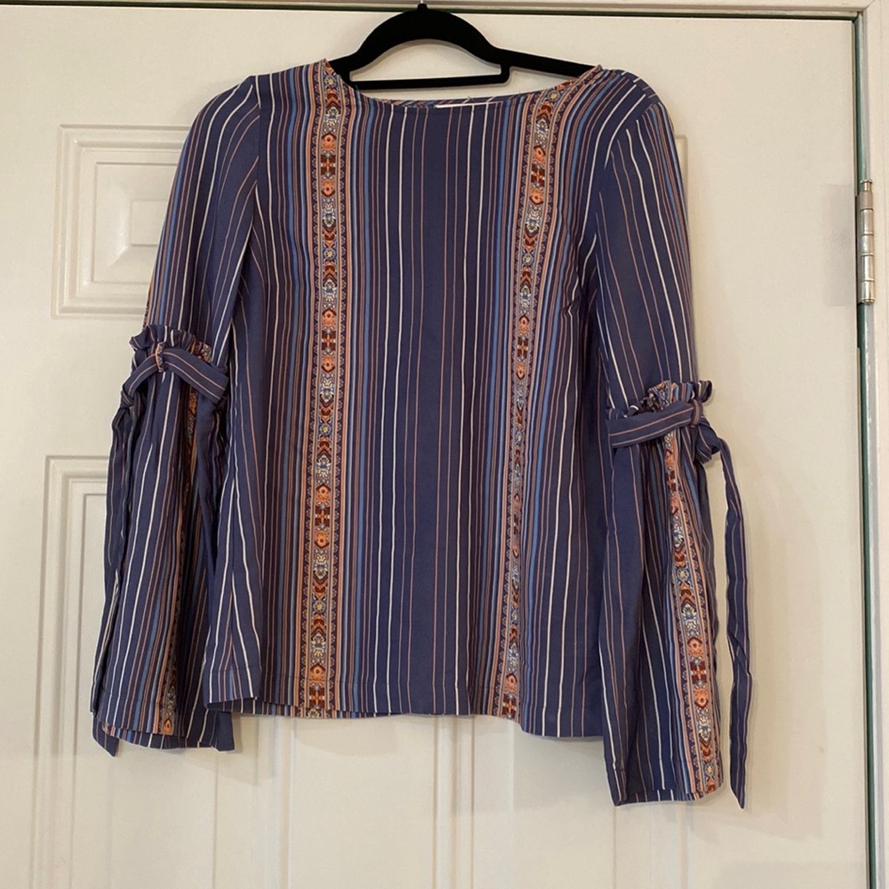 Lauren Conrad Striped and Floral Shirt